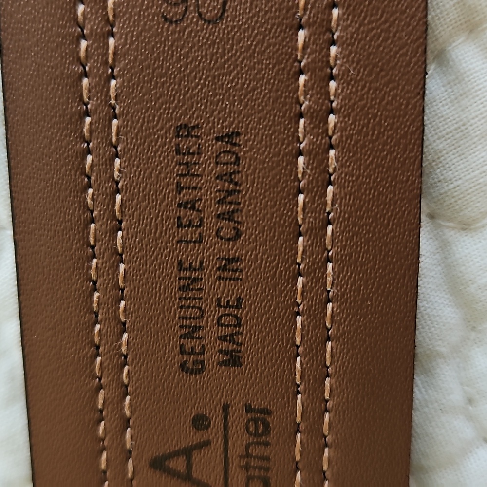 BOSCA Men's Black Leather Dress Belt Sz 36 - Picture 6 of 13